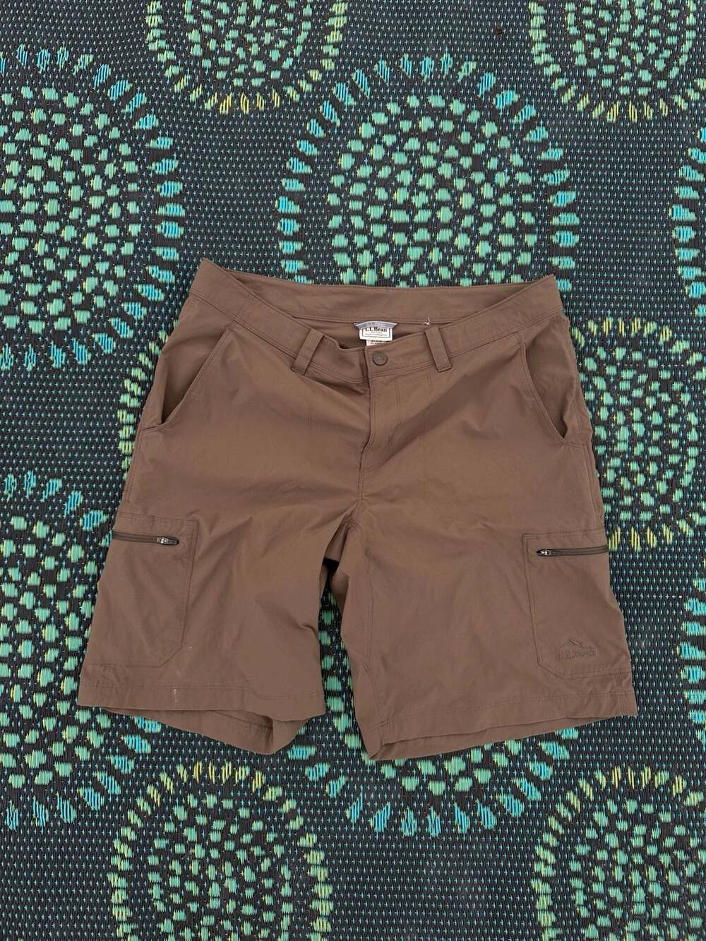L.L.Bean Cresta Shorts Size 36 Brown Hiking Cargo